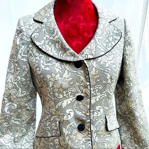 Elegant Cream and Gray Women's Jacket